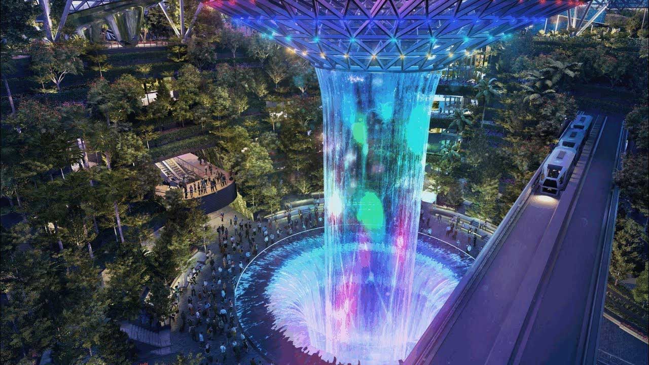 “Thác trời” huyền ảo tại khu phức hợp Jewel của sân bay Changi