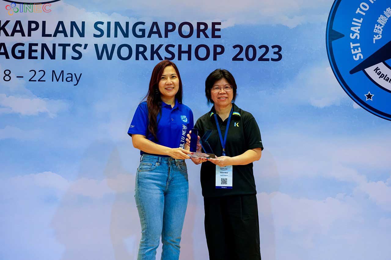 INEC nhận giải thưởng Elite Partner tại Hội nghị đối tác toàn cầu 2023 của Học viện Kaplan Singapore